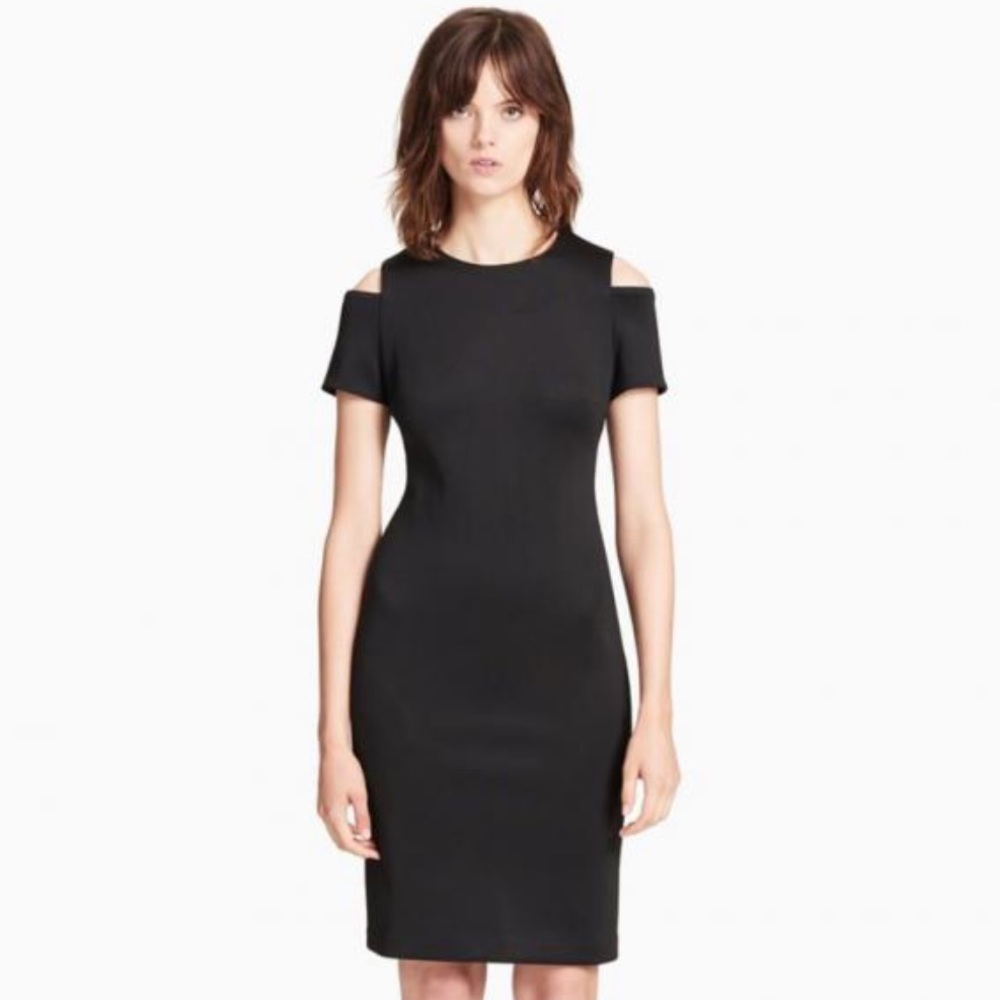 👗Calvin Klein open shoulder scuba sheath dress ❤️ - Picture 4 of 6